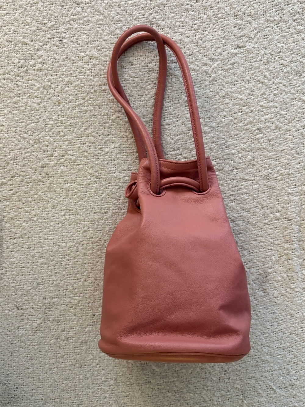 MANSUR GAVRIEL Lambskin Leather Drawstring Bucket Bag